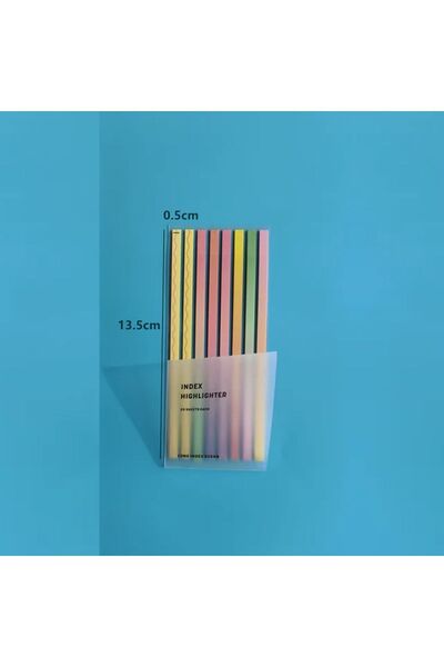 sibga tasarım İnce Uzun Şerit Şeffaf Renkli Postit Post-it Post It. Kitap Ayr...