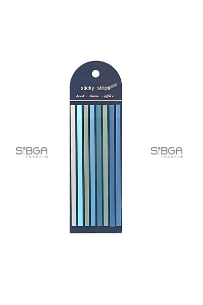 sibga tasarım Thin Long Strip Transparent Colored Postit Post-it Post ItBookmark Bookmark Postit Sticker 160 Sheets