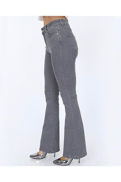 Livik Edna Gold High Waist GraY Spanish Jeans - Non-fading Extra Comfortable