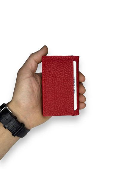 Roan Vegan Card Holder Minimalist Design Transparent with Id Pocket Men's Credit Card Holder and Wallet