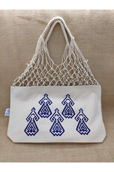 Bereket Motif Print Mesh Bag