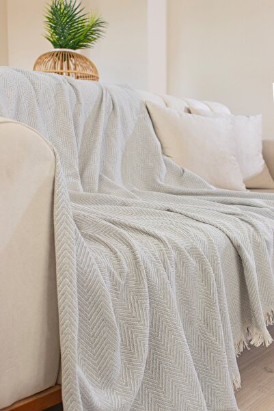 Tabu Home Woven Cozy Comfort Gray Sofa Cover