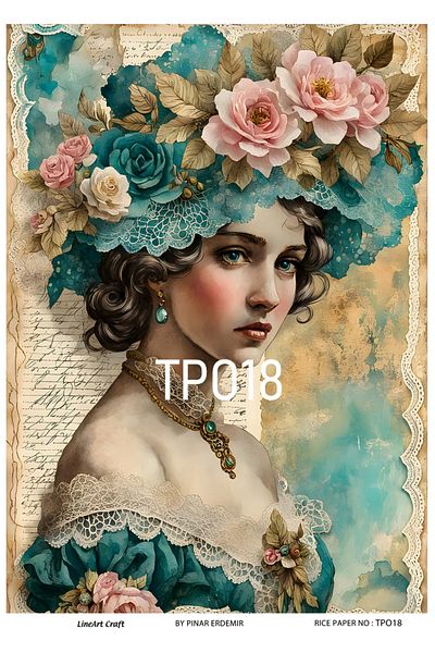LİNEART Brass Decopage Paper LineArt - LA-TPO18