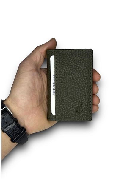 Roan Vegan Card Holder Minimalist Design Transparent with Id Pocket Men's Credit Card Holder and Wallet