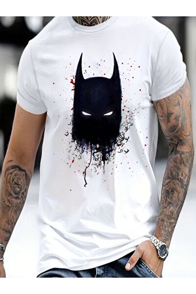 CLASSY.MODA Ανδρικό μπλουζάκι μονόπλευρο - Λευκό μπλουζάκι με κοντό μανίκι με λαιμόκοψη