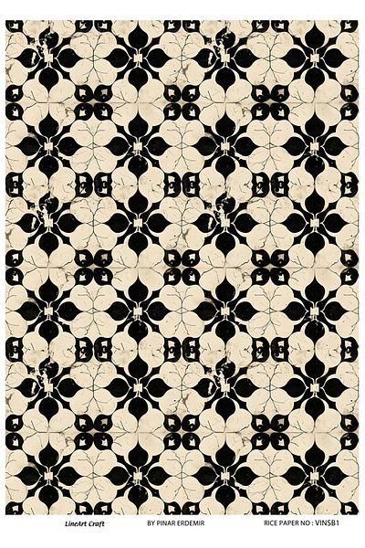 LİNEART LineArt Rice Patterned Decopage Paper - LA-VINSB1