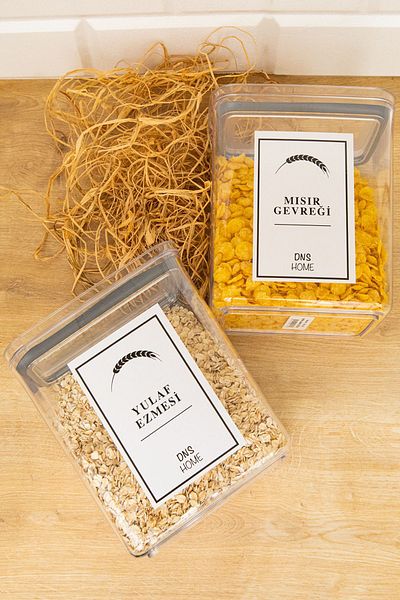 DNS HOME 2-Piece Storage Container Storage Box Container Mica Set 2100 ml
