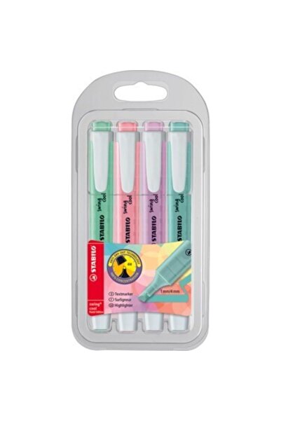 Stabilo Highlighter Swing Cool Pen Type Pastel 4 Pack 275/4-08-1
