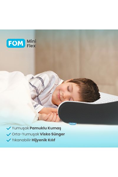 FOM Campaña de perne de dormit ortopedice din 2 piese Mini Flex Visco - pentru copii și călătorii, negru 50x30x11/9