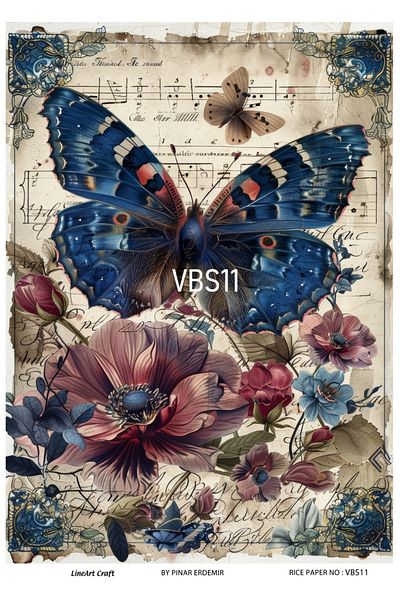 LİNEART Brass Patterned LineArt Decopage Paper - LA-VBS11