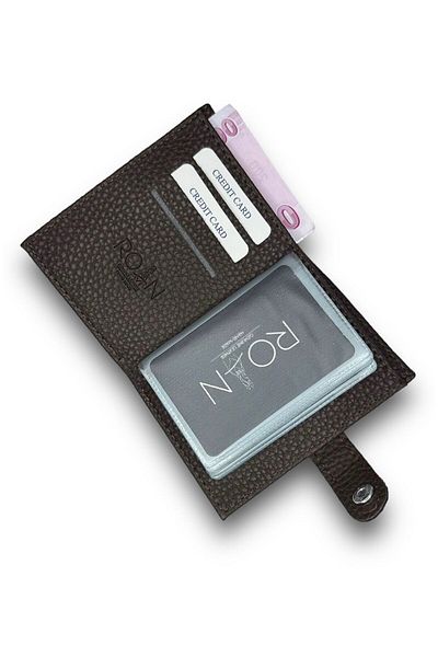 Roan 7 χρώματα, Θήκη για κέρματα, 10 διαφανείς θήκες για κάρτες Μίνιμαλ θήκη και πορτοφόλι, Δερμάτινο ανδρικό πορτοφόλι για κάρτες