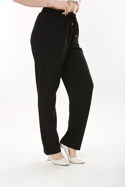 Era Lisa Relaxed Cut Lycra Elastic Waist Knitted Fabric Trousers