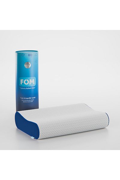FOM Ортопедична възглавница Flex Full Sleep - 60x40x14/11, тъмносиня