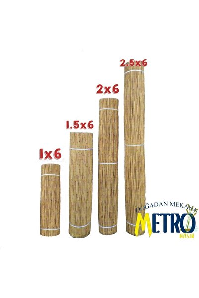 Doğadan Mekana Metrohasır 1.20 Cm X 4.5 Metre Doğal Bambu -bahçe Çiti - Gölge...