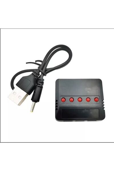 DNR Bilişim Drone Quadcopter 5'li Lipo Pil Için 5 Li 3.7 V. Şarj Kablosu Usb ...