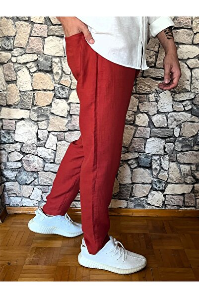 enmodaiçgiyim Ανδρικό παντελόνι από 100% βαμβακερό μουσελίνα