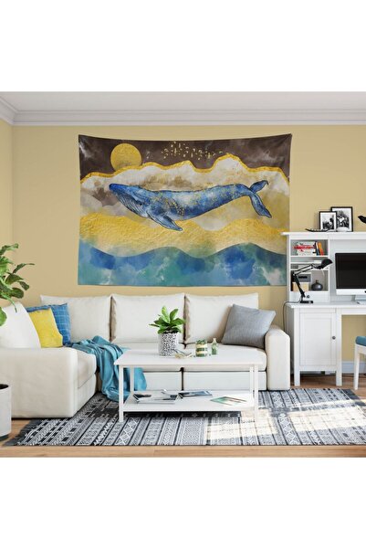 PASAJ HOME Gold Whale Duvar Örtüsü
