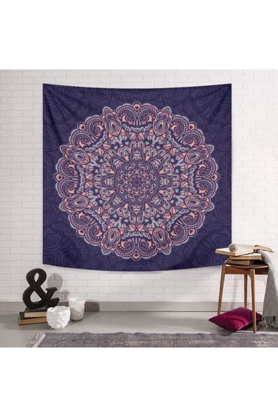PASAJ HOME Mor Tribal Mandala Duvar Örtüsü