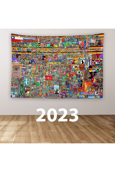 PASAJ HOME Reddit R/Place 2023 Wall Cloth