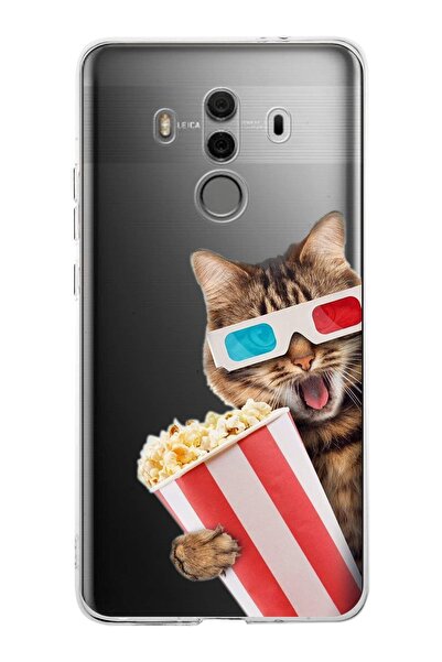 PrintiFy حافظة شفافة مطبوعة مقاس 1 ملم Slim Fit Cat 1 050b متوافقة مع هاتف Hu...