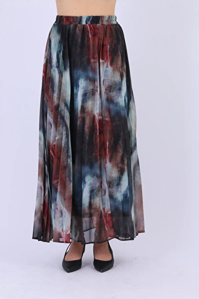 Modabenna Спідниця-сифон зі складками та візерунками, з еластичною талією MB0001