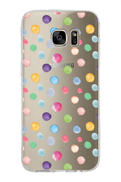 PrintiFy حافظة شفافة مطبوعة مقاس 1 ملم بألوان مائية 6 متوافقة مع هاتف Samsung...