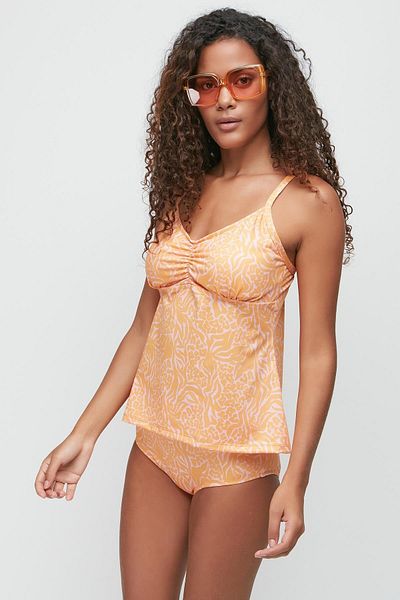 C&City Langer Tankini mit hoher Taille 7741 Orange