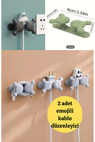 BRE HOME 1 Adet Kablo Düzenleyici, Duvara Monte Gülümseme Emojili, Ev Düzenle...