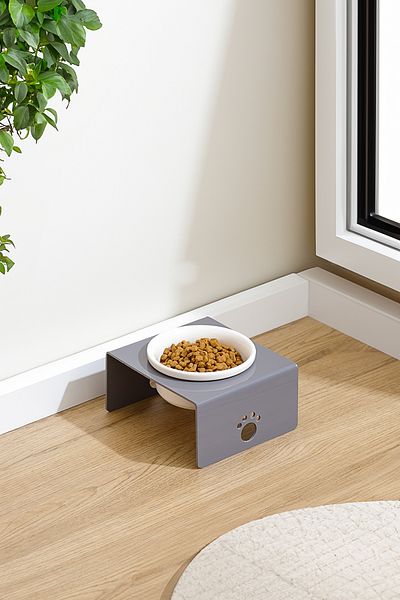 relaxco decoration & pet furniture Acrylic Ceramic Bowl Single Cat and Dog Food - Water Bowl Food Bowl