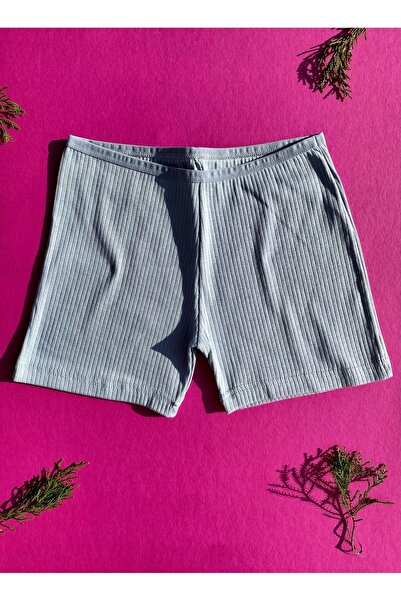 VicTroy Cotton 5-Piece Pink, Blue, Green, Ecru and White Color Ribbed Women's Shorts – Panties 50V19