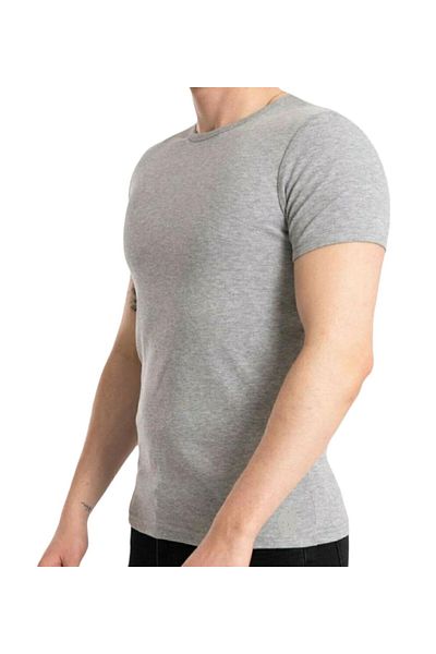 marufshop Ανδρικό T-Shirt Slimfit Lycra Crew με κοντό μανίκι Mody