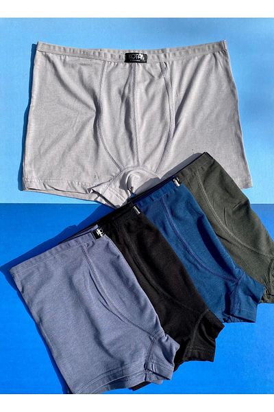 VicTroy 5-Piece Folded Thin Waist Modal Men's Boxers - Blue, Black, Anthracite, Beige and Green