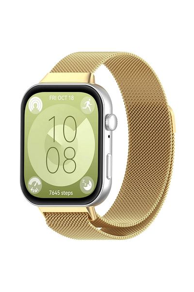 İncisoft Huawei Watch Fit 3 / Fit 4 / Fit 4 Pro متوافق مع حزام سلك ميلانو معدني منسوج من الفولاذ المقاوم للصدأ