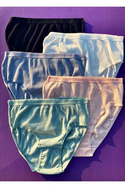 VicTroy Γυναικεία εσώρουχα Cotton Rib 5 Pack