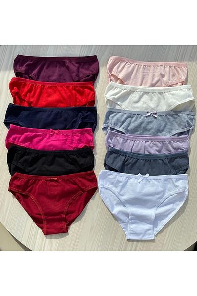 VicTroy 12 bucăți de slip colorat din bumbac pentru femei