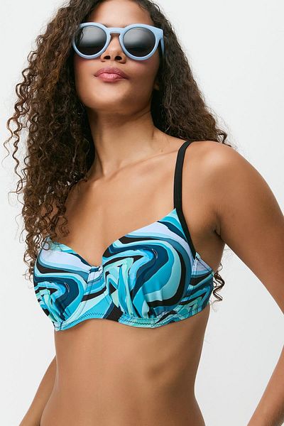 C&City Covered Bikini Set 3261 Black/Turquoise