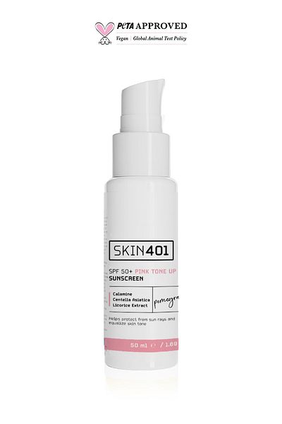Skin401 SPF50 Pink - Tone Equalizing Sunscreen (PINK TONE UP) 50ml