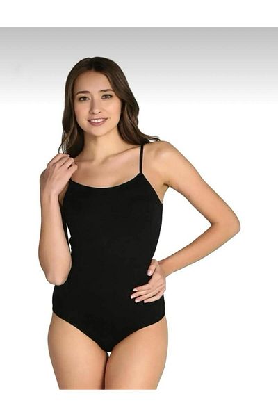 Derin underwear Tutku Women's 3-Pack Rope Strap Lycra Hooked Snap Fastener Bady Bodysuit