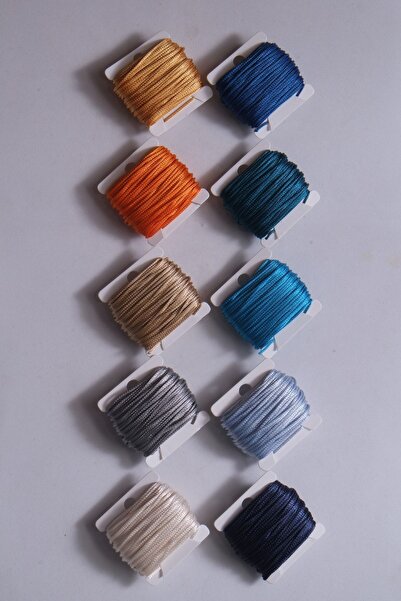 Eskişehir hobi sanat 10 șnur de parașută colorat de 1 mm - 10 metri (total 10...