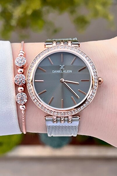 Daniel Klein Kasası Bronz Kordonu Gümüş Renk 24 Ay Garantili Kadın Kol Saati ...