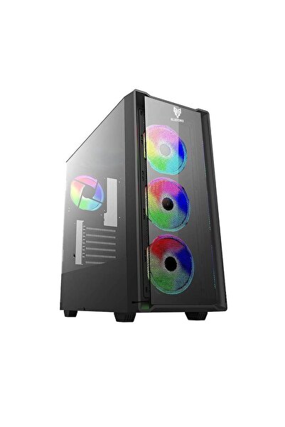 Blueforce Phoenix 4* Rgb Fanlı Atx-mini Atx Itx Uyumlu Mid Tower Gaming Oyuncu Bilgisayar Kasası Psu'suz