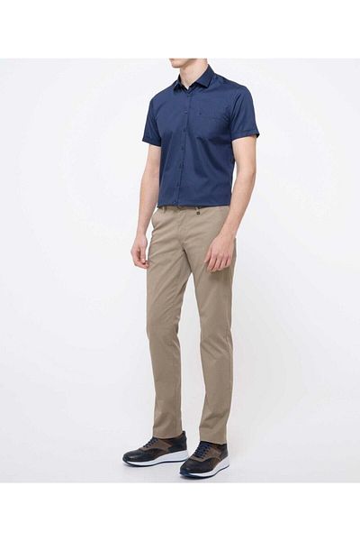 Bilgiçler Men's Milk Brown Linen Ricasti Trousers