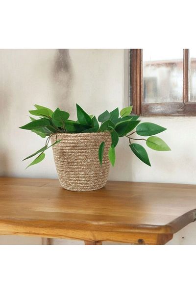 bayram taşcıoğlu home desing سلة خوص مقاس 20*18 سم، وعاء زهور، سلة تنظيم
