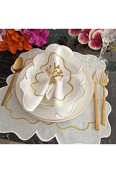 LASETU 1 брой Екру и мраморно сребро - сребро с детайли, устойчива на петна тъкан