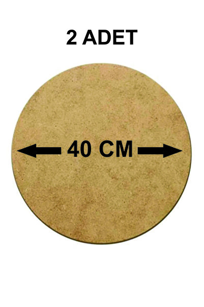 şamaksesuar Supla Levha ( 2 Adet ) 3 MM Ham Mdf 40 Cm Çap Yuvarlak Servis Altı Supla