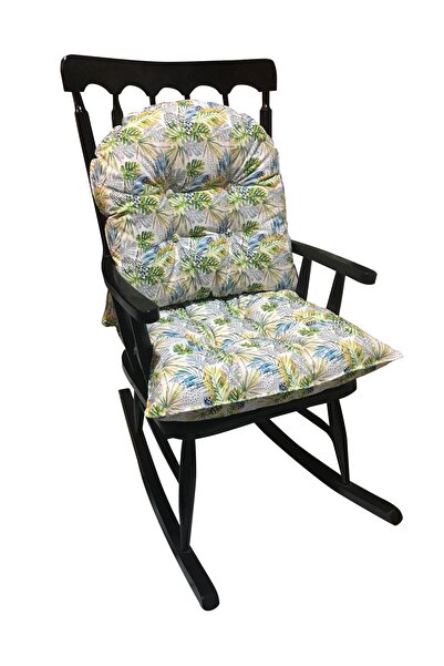 enesmefrusat Desenli Bambu Ve Bahçe Sandalyesi Için Oturma Ve Sırt Minderi