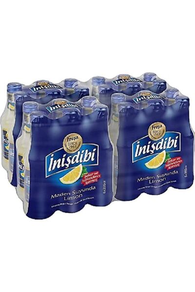 İNİŞDİBİ Limonlu Şekersiz Soda 200 ml 24lü Set