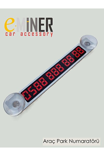 EMİNER Araç Numaralık  Araç Park Numaratörü Kırmızı