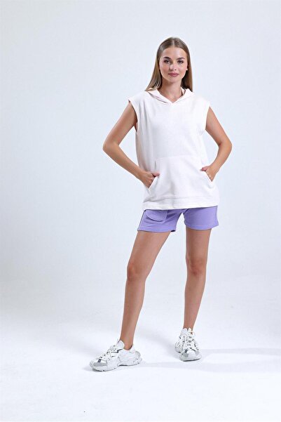 pulur.co Pink Sleeveless Hooded Athlete T-Shirt