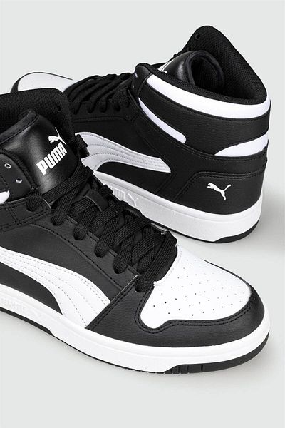 Puma Ανδρικά παπούτσια μπάσκετ Μαύρο - Λευκό 369573-01 Rebound Layup Sl